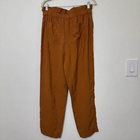 MADEWELL Dunaway Paperbag Pants Size M High Waist Belted Golden Pecan - Picture 5 of 7
